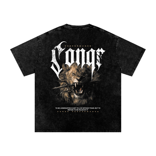 Lionhearted Washed Oversized Cotton T-Shirt