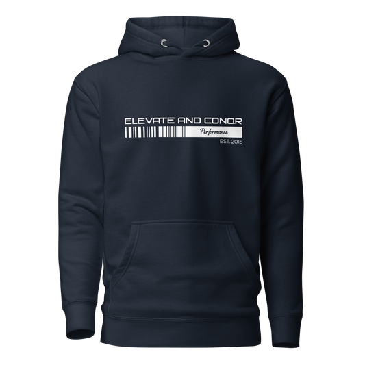 conqr performance barcode hoodie