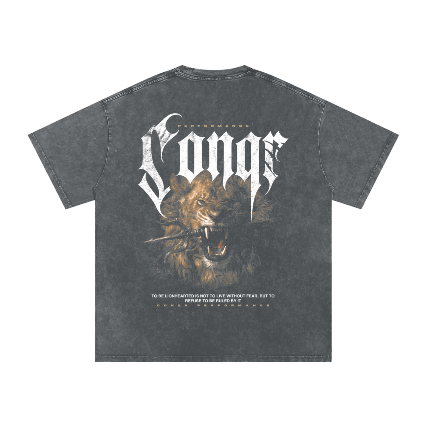 Lionhearted Washed Oversized Cotton T-Shirt