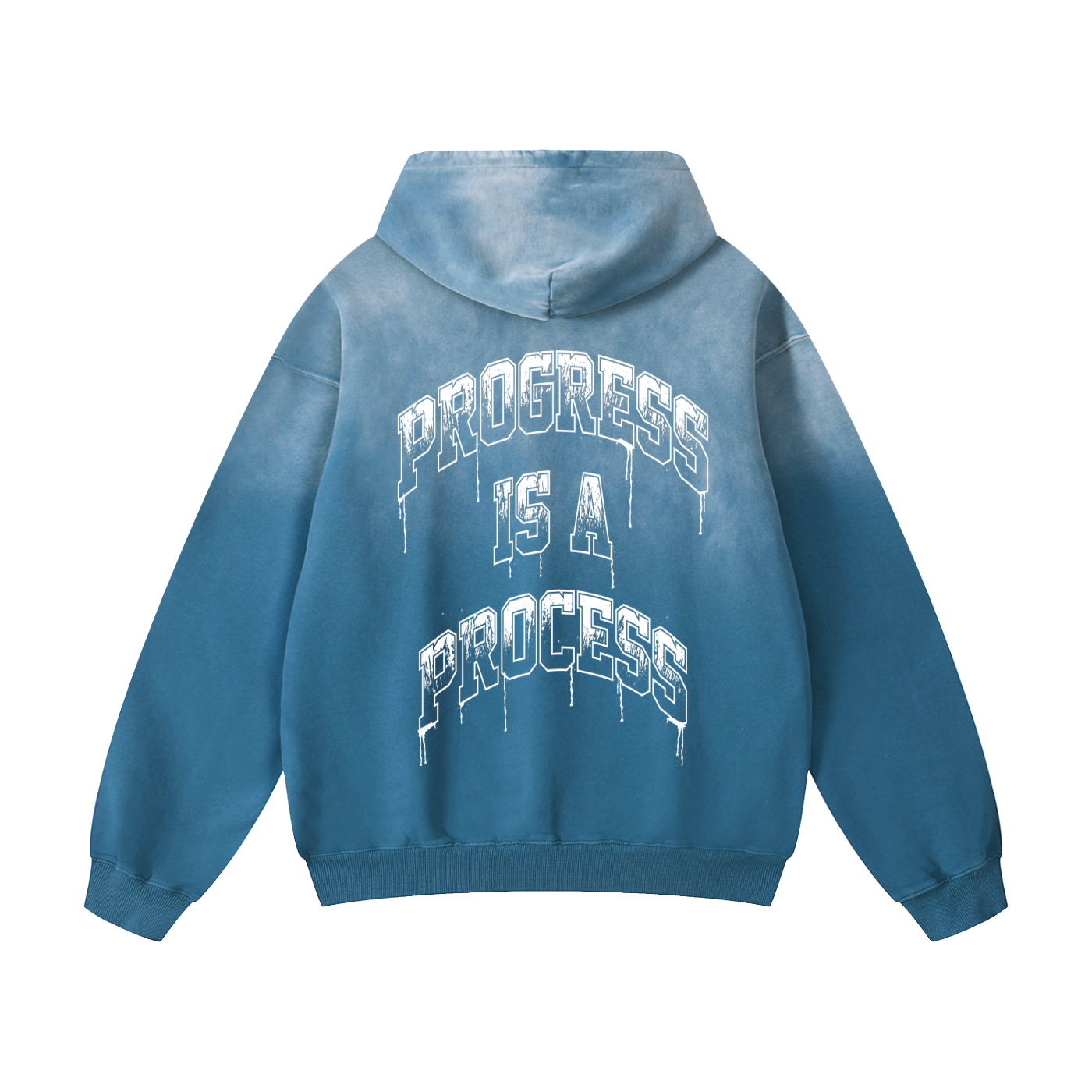 Progress Is A Process Heavyweight Sunfade Oversized Hoodie