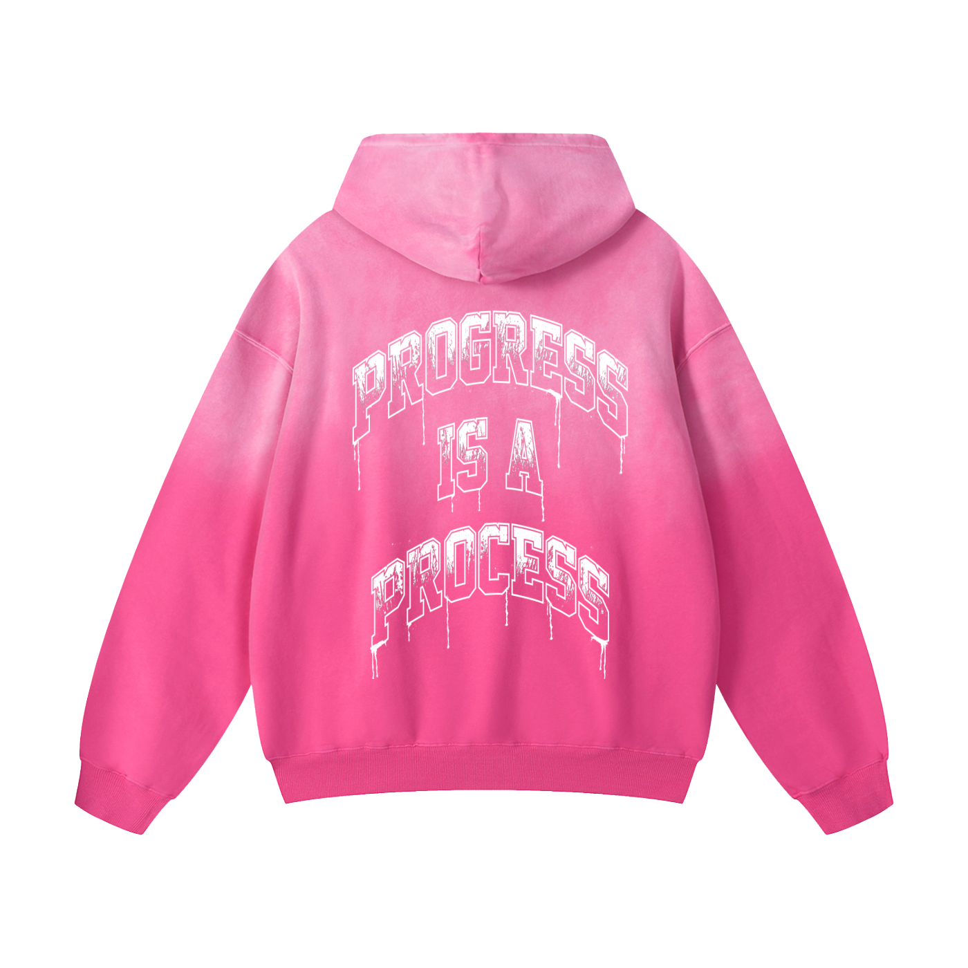 Progress Is A Process Heavyweight Sunfade Oversized Hoodie
