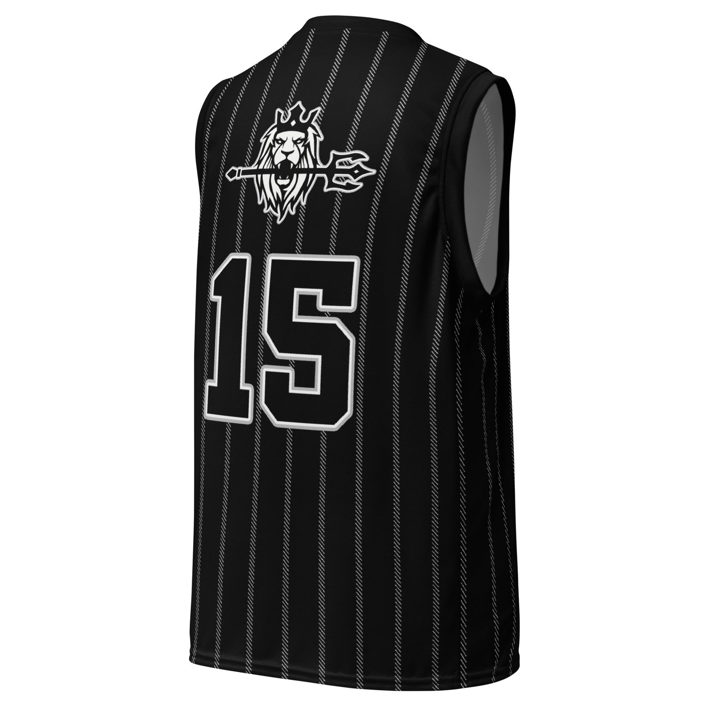 CONQR "BLACK PINSTRIPE" unisex basketball jersey