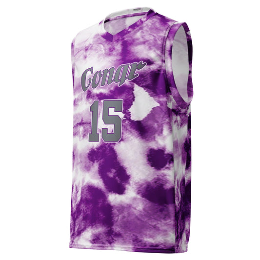 CONQR "PURPLE MARBLE" unisex basketball jersey
