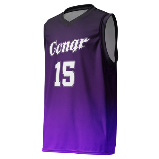 CONQR "PURPLE GRADIENT" unisex basketball jersey