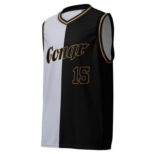 CONQR "SPLIT" unisex basketball jersey
