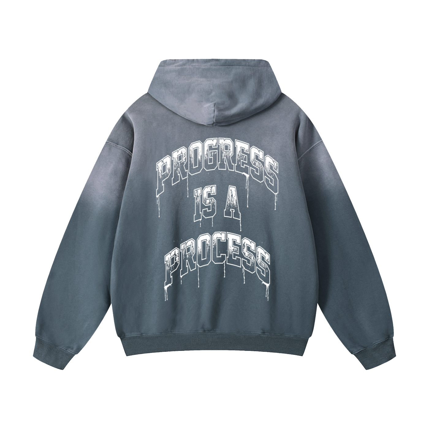 Progress Is A Process Heavyweight Sunfade Oversized Hoodie