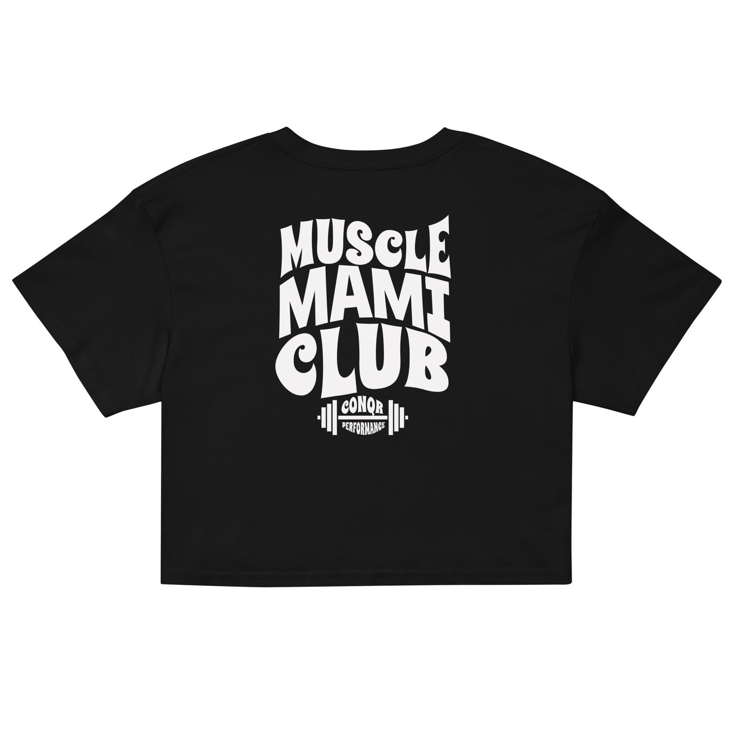 Muscle mami crop top (white)