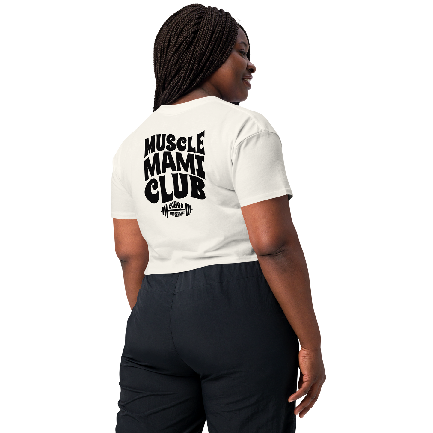 Muscle Mami crop top (black)