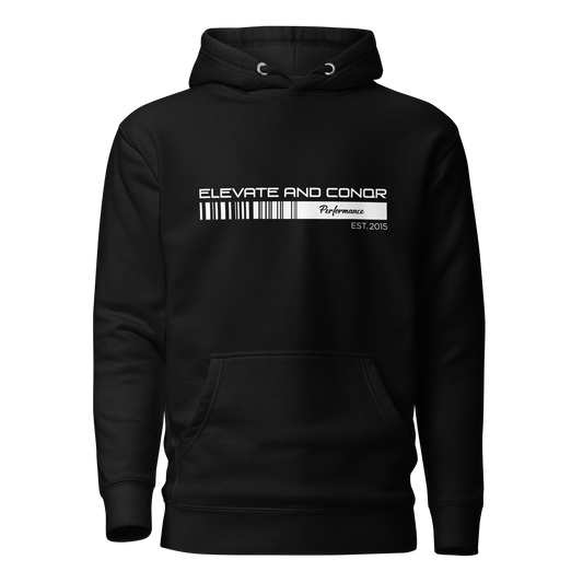 conqr performance barcode hoodie